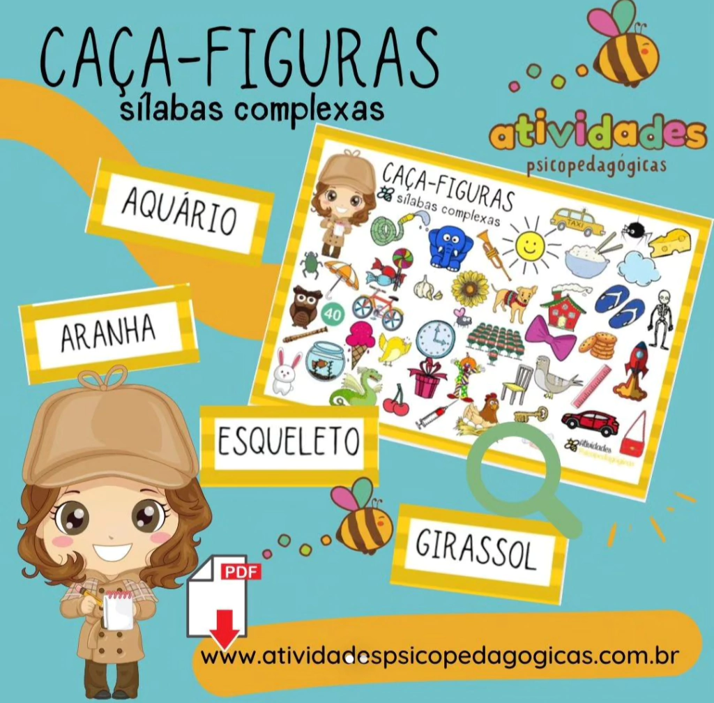 Caça Figuras Sílabas Complexas